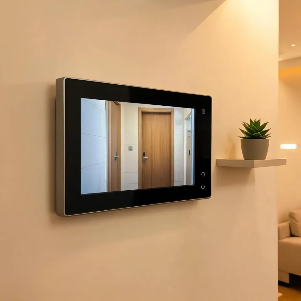 Access control equipment installed at an entrance